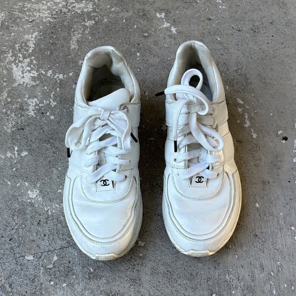 Chanel leather trainers